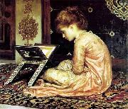 Study at a read desk Frederick Leighton